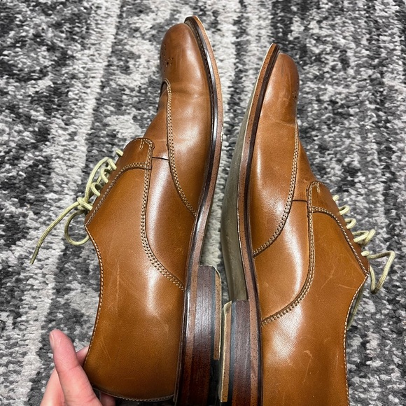 Banana Republic Mens 8.5 Brown Leather Wingtip Brogue Derby Oxfords Dress Shoes. - Picture 12 of 14